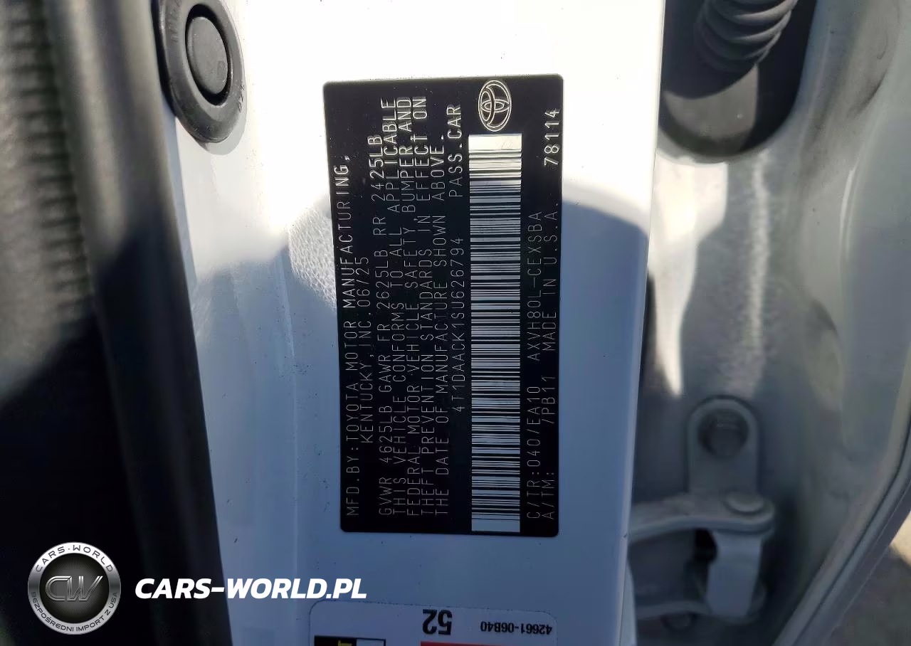2025 Toyota Camry Se VIN:4T1DAACK1SU626794 - 12