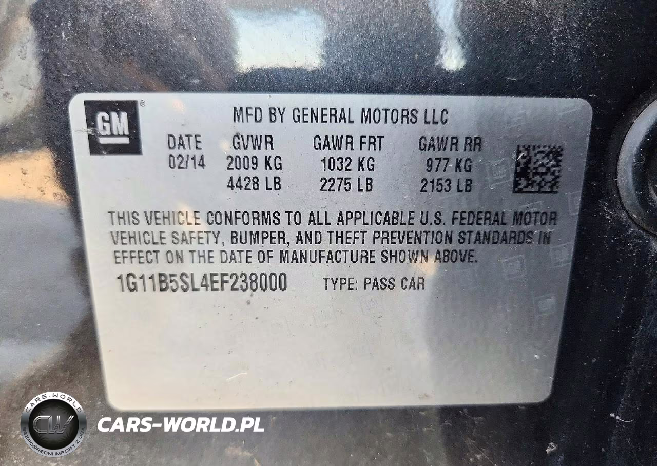 2014 Chevrolet Malibu Ls VIN:1G11B5SL4EF238000 - 13