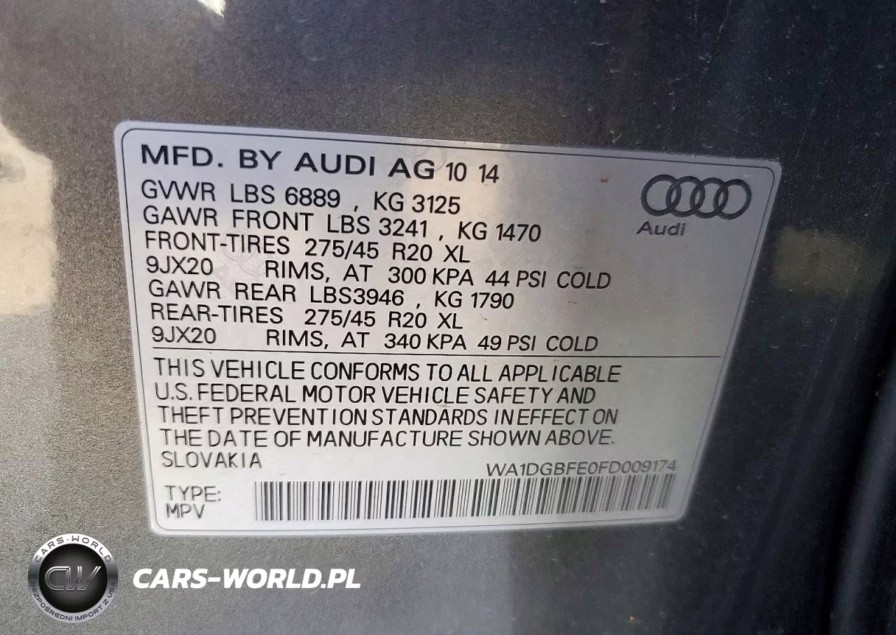 2015 Audi Q7 Prestige VIN:WA1DGBFE0FD009174 - 13