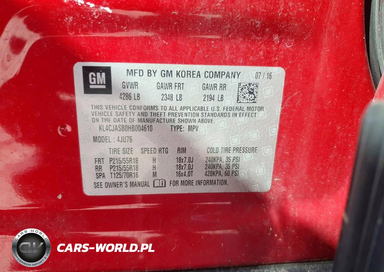 2017 Buick Encore Preferred VIN:KL4CJASB0HB004610 - 13