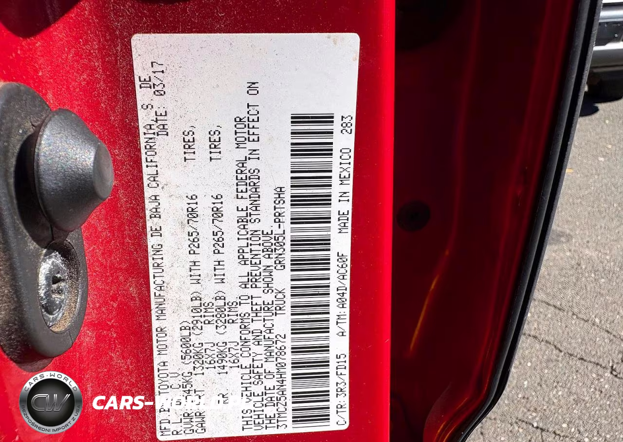 2017 Toyota Tacoma Trd Off-Road VIN:3TMCZ5AN4HM078672 - 10