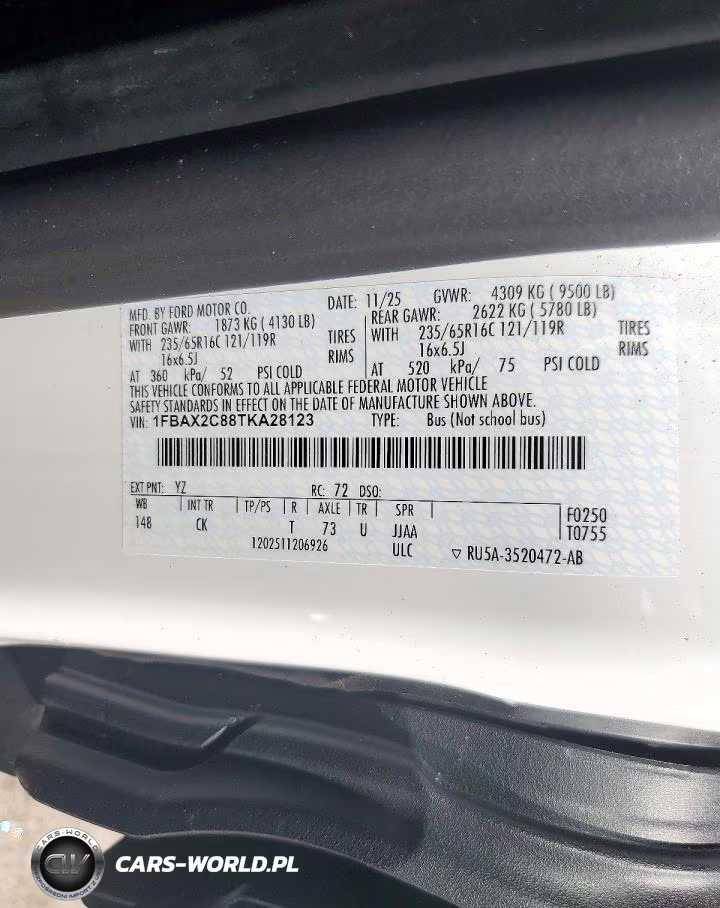 2026 Ford Transit T-350 VIN:1FBAX2C88TKA28123 - 13