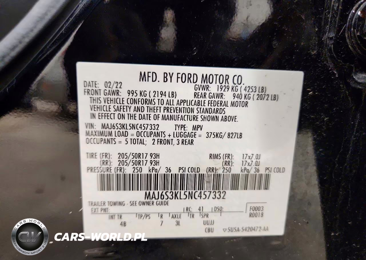 2022 Ford Ecosport Titanium VIN:MAJ6S3KL5NC457332 - 13