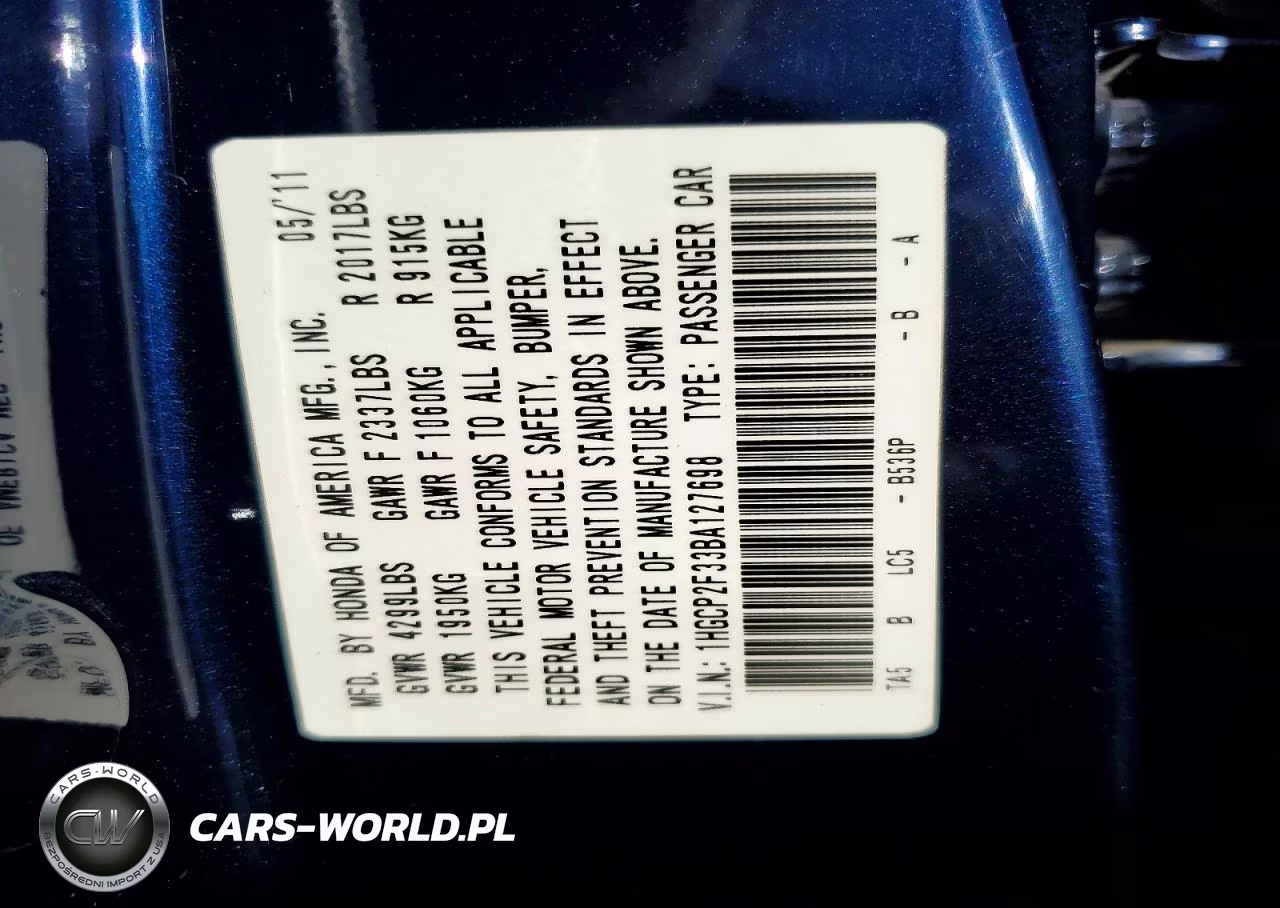 2011 Honda Accord Lx VIN:1HGCP2F33BA127698 - 13