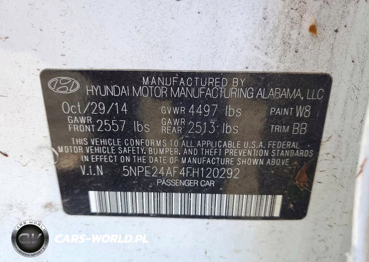 2015 Hyundai Sonata Se VIN:5NPE24AF4FH120292 - 13