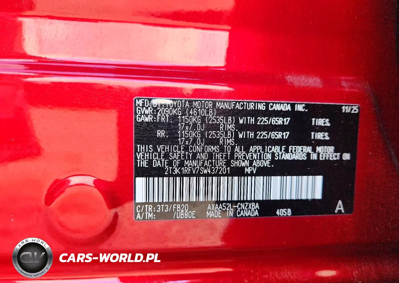 2025 Toyota Rav4 Le VIN:2T3K1RFV7SW437201 - 13