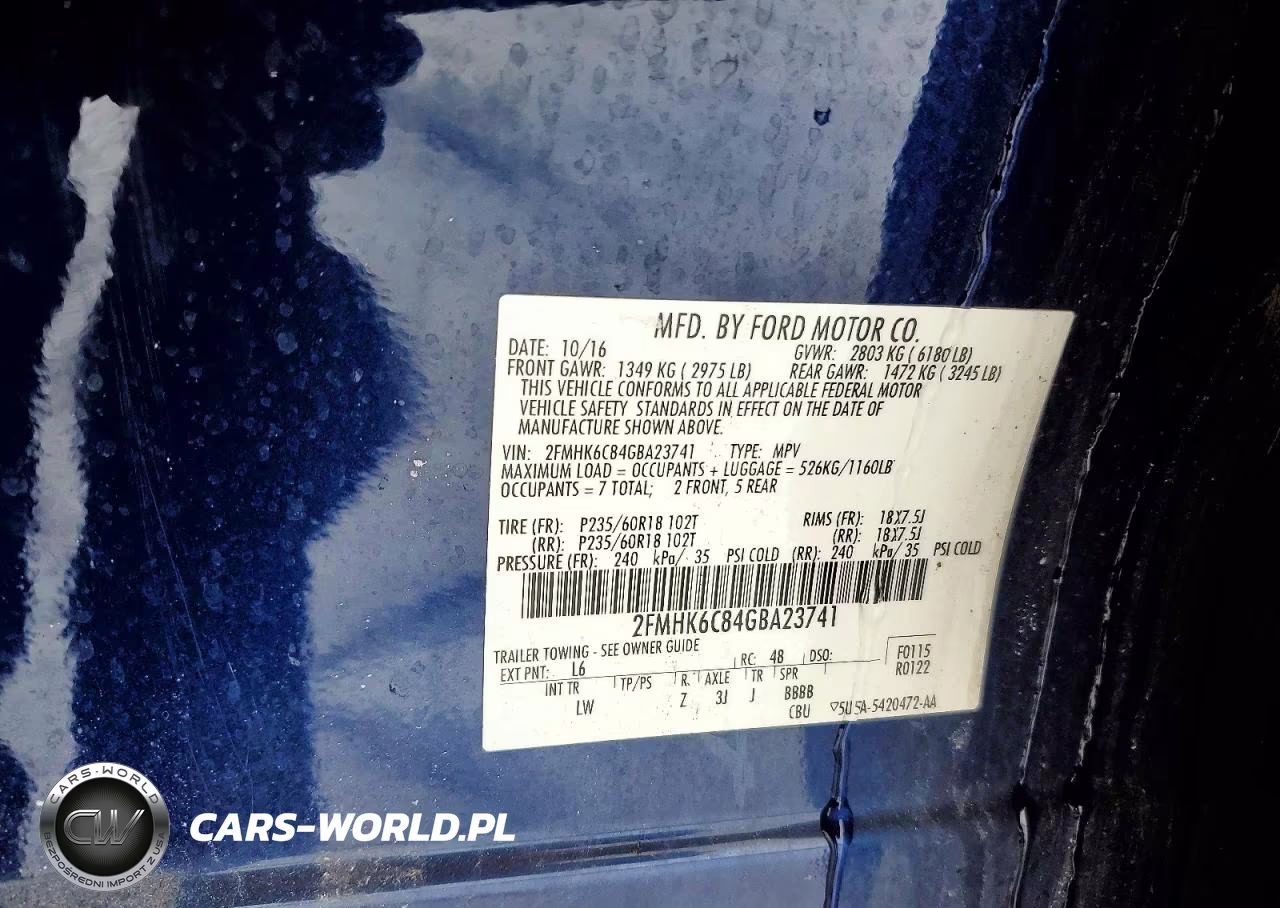 2016 Ford Flex Sel VIN:2FMHK6C84GBA23741 - 14