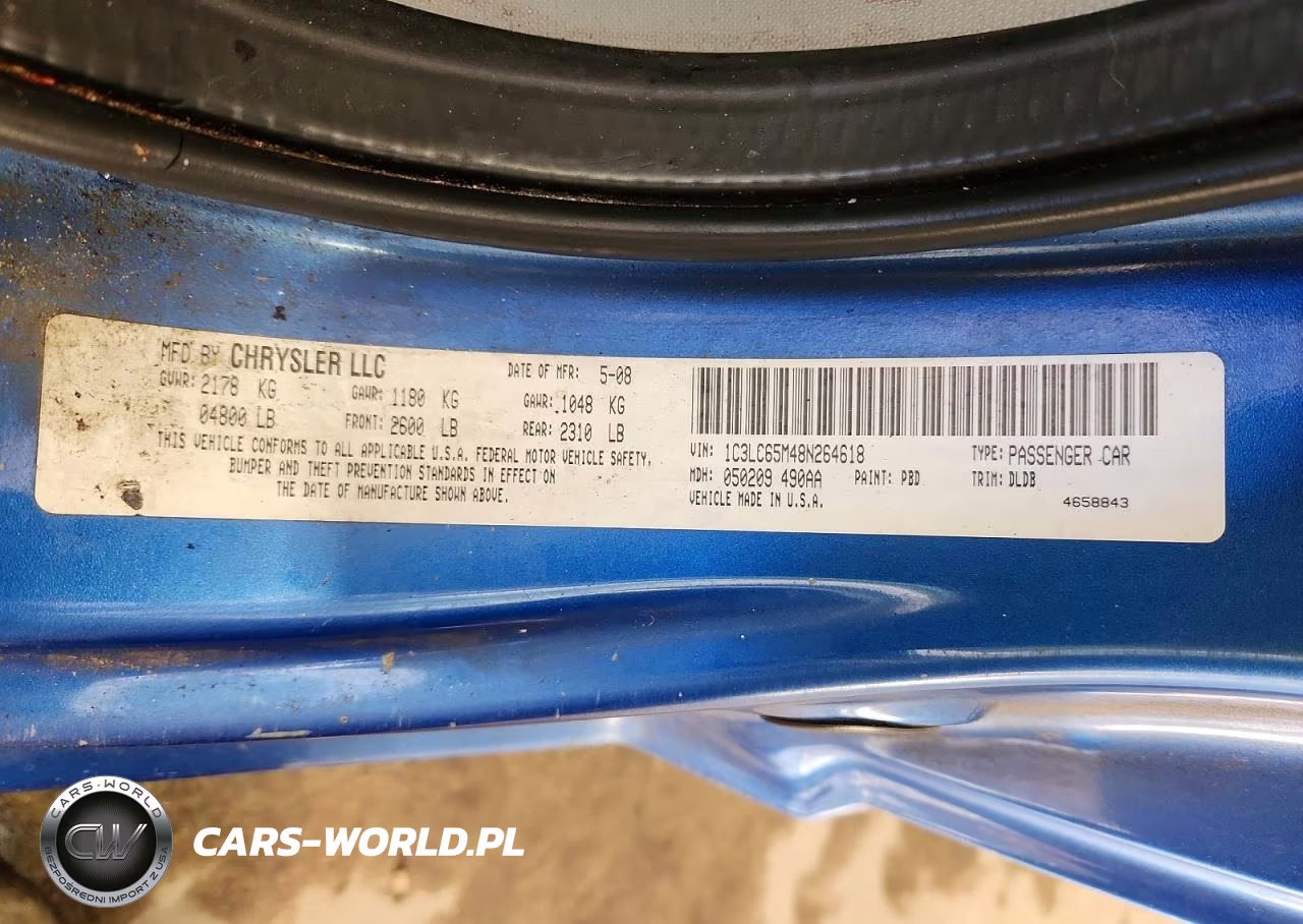 2008 Chrysler Sebring Limited VIN:1C3LC65M48N264618 - 12