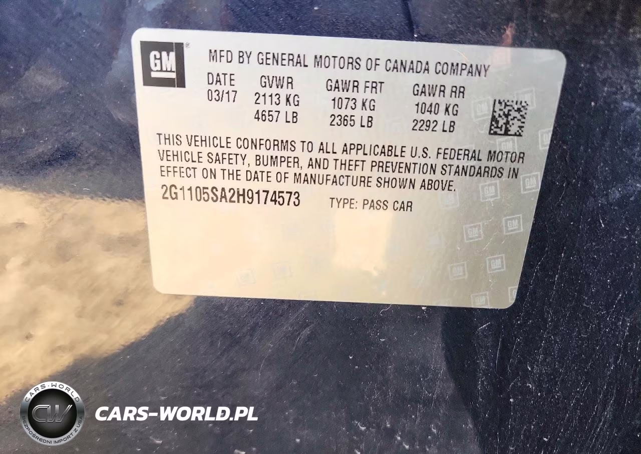 2017 Chevrolet Impala Lt VIN:2G1105SA2H9174573 - 12