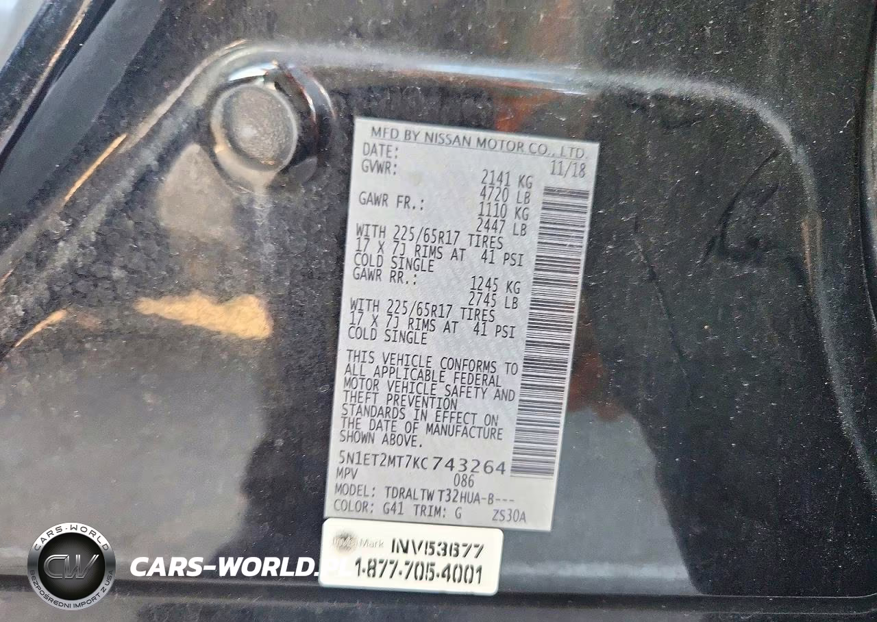 2019 Nissan Rogue Hybrid Sv VIN:5N1ET2MT7KC743264 - 13