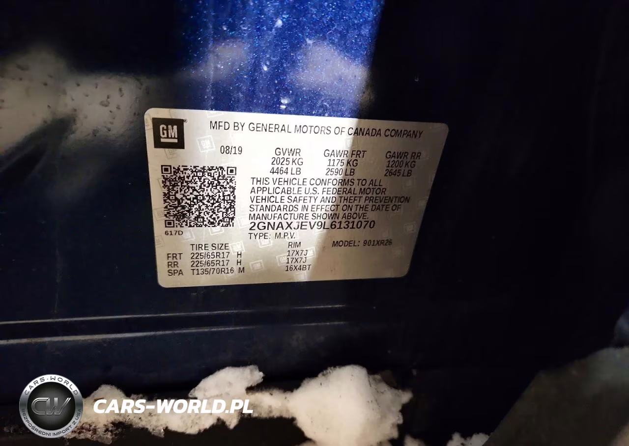 2020 Chevrolet Equinox Lt VIN:2GNAXJEV9L6131070 - 13