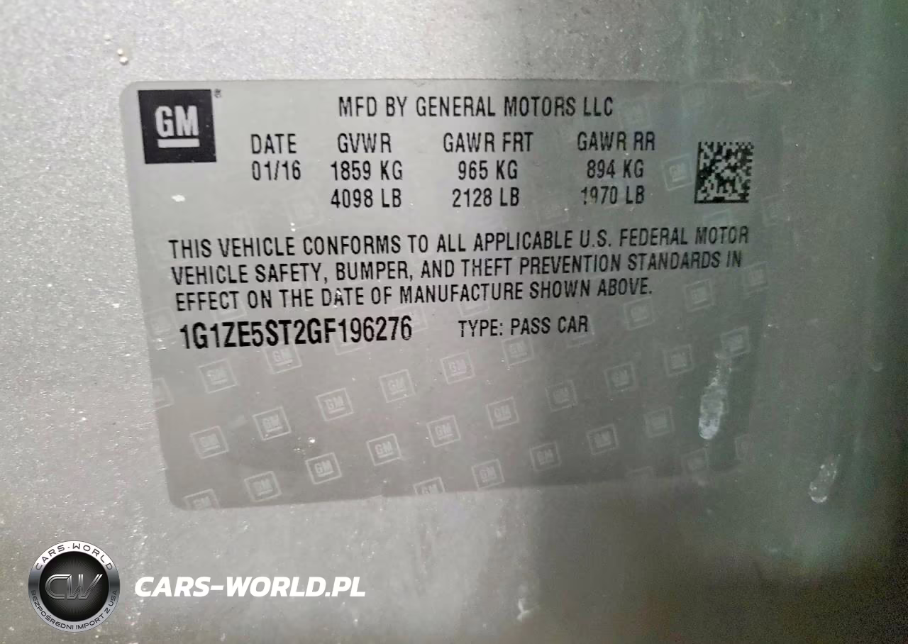 2016 Chevrolet Malibu Lt VIN:1G1ZE5ST2GF196276 - 12