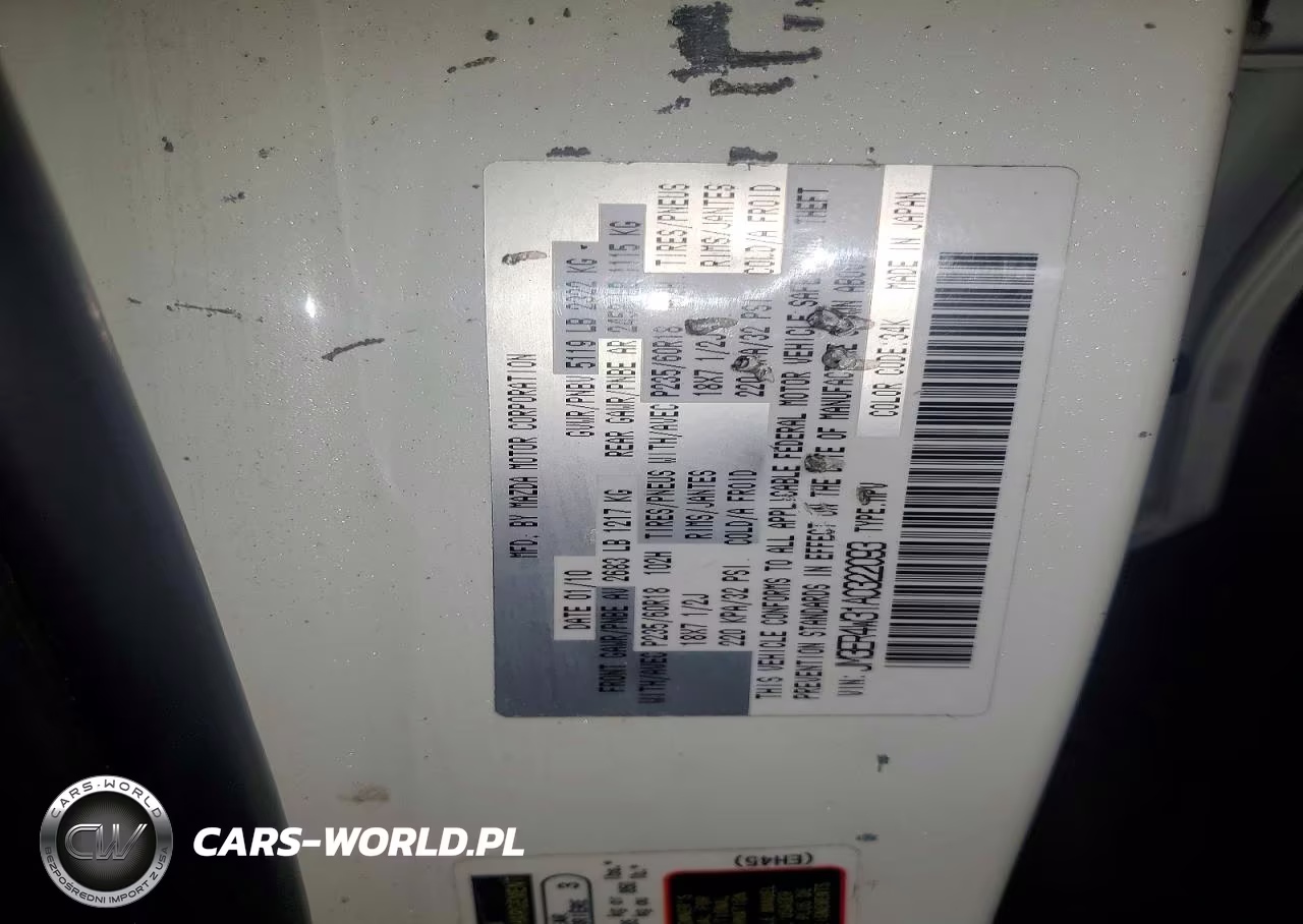 2010 Mazda Cx-7 VIN:JM3ER4W31A0322093 - 13