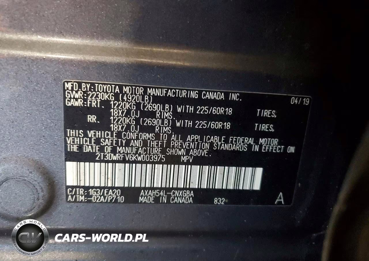 2019 Toyota Rav4 Limited VIN:2T3DWRFV6KW003975 - 14