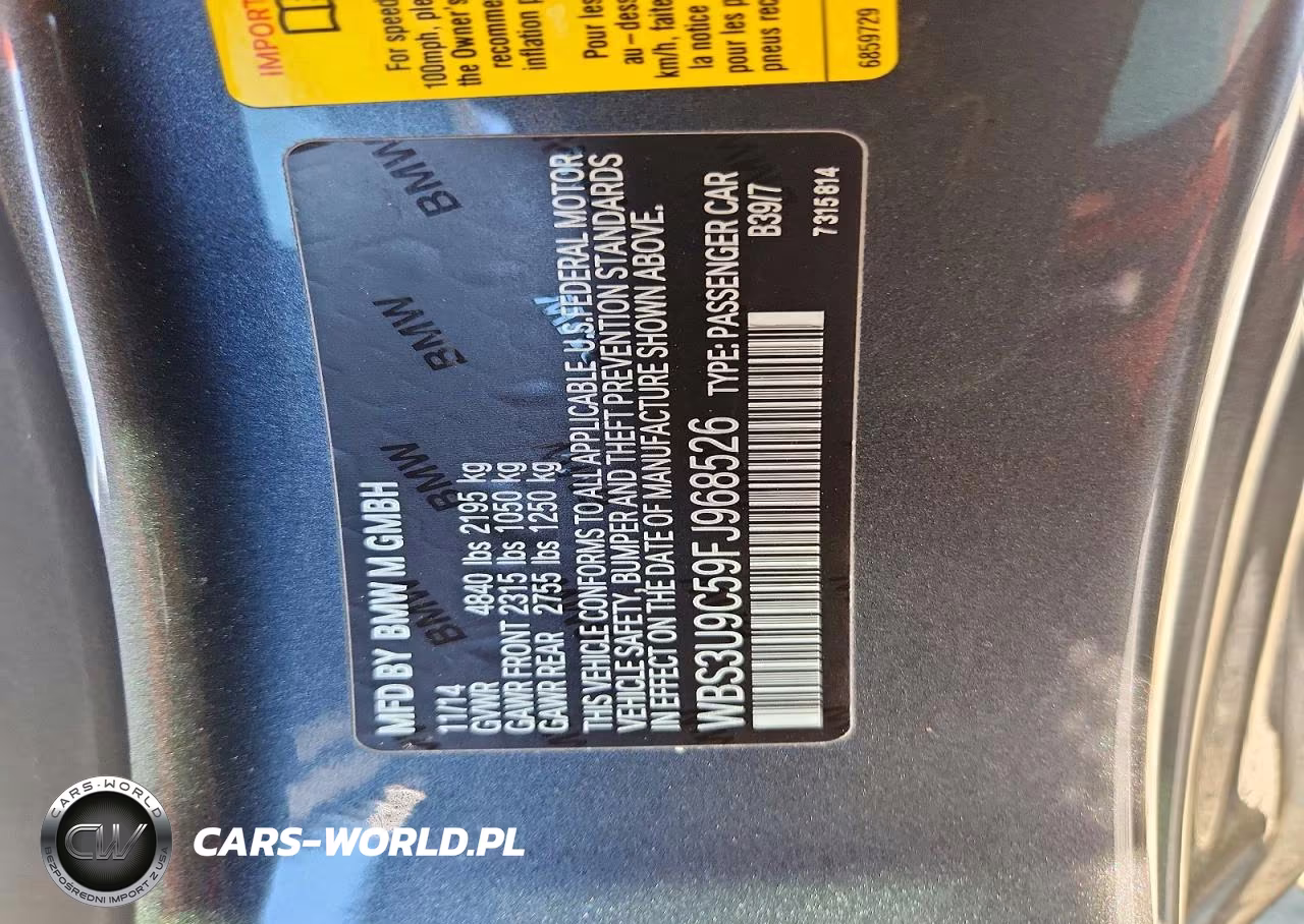 2015 BMW M4 VIN:WBS3U9C59FJ968526 - 12