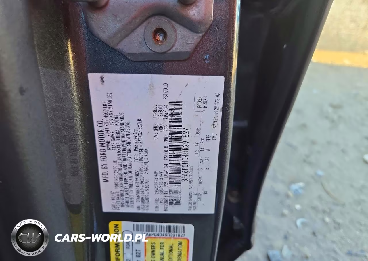 2017 Ford Fusion Se VIN:3FA6P0HD4HR291827 - 12