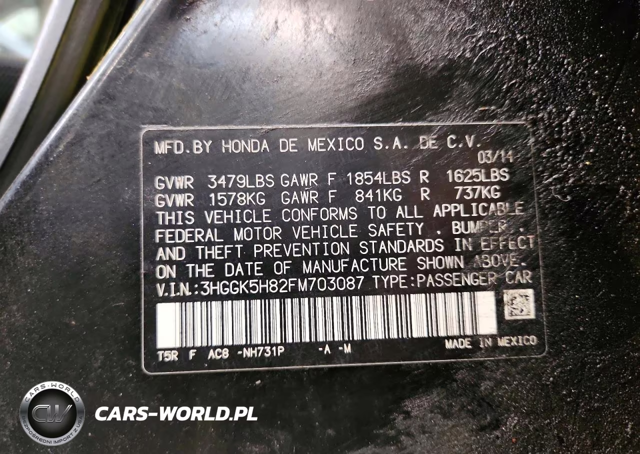 2015 Honda Fit Ex VIN:3HGGK5H82FM703087 - 12