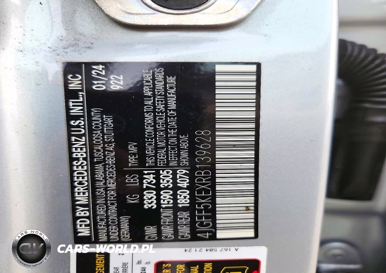2024 Mercedes-Benz Gls 450 4Matic VIN:4JGFF5KEXRB139628 - 12
