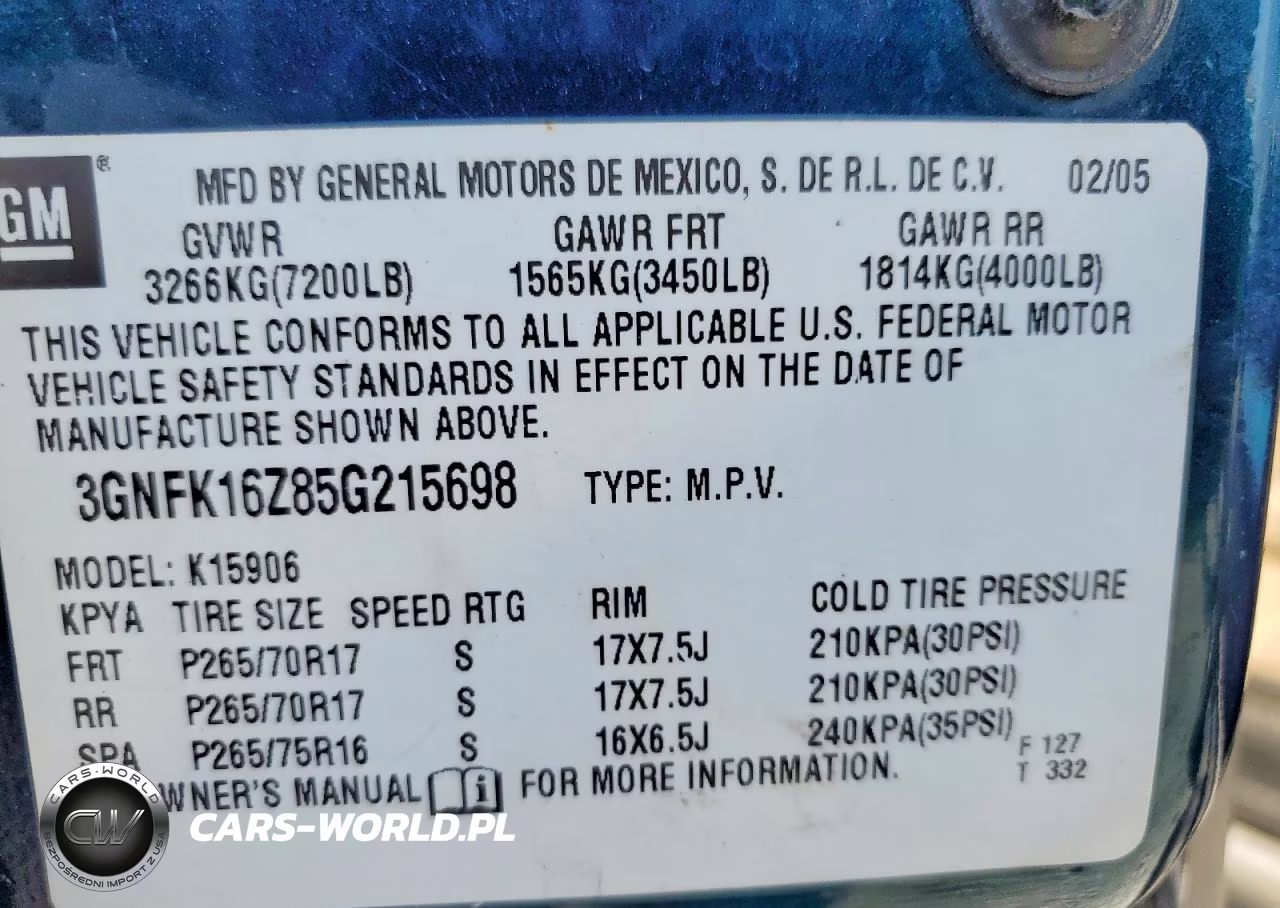 2005 Chevrolet Suburban K1500 VIN:3GNFK16Z85G215698 - 13