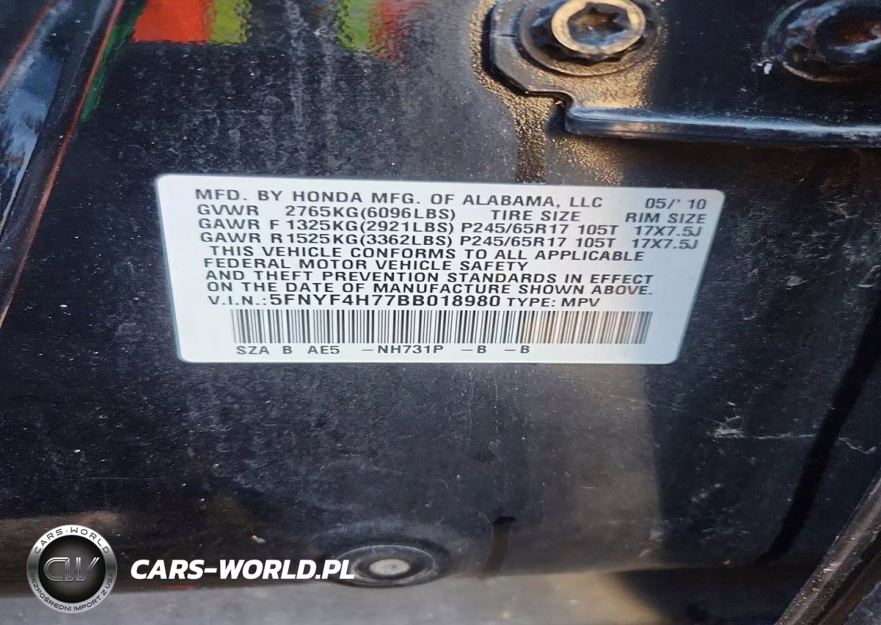 2011 Honda Pilot Exln VIN:5FNYF4H77BB018980 - 13