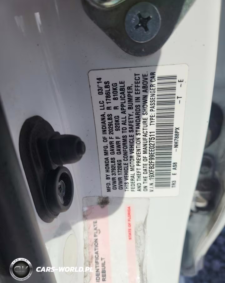 2014 Honda Civic Exl VIN:19XFB2F99EE027511 - 12