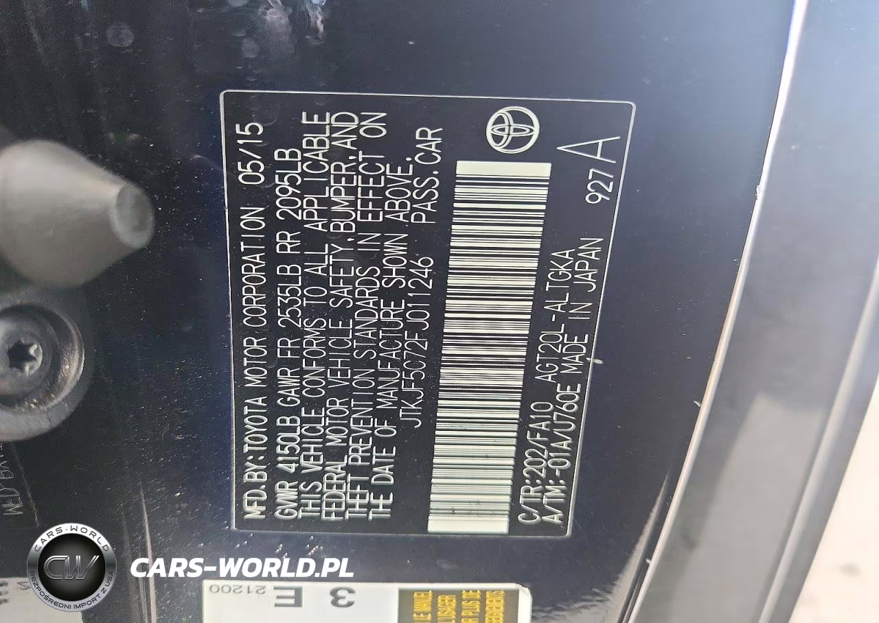2015 Scion Tc Base VIN:JTKJF5C72FJ011246 - 12