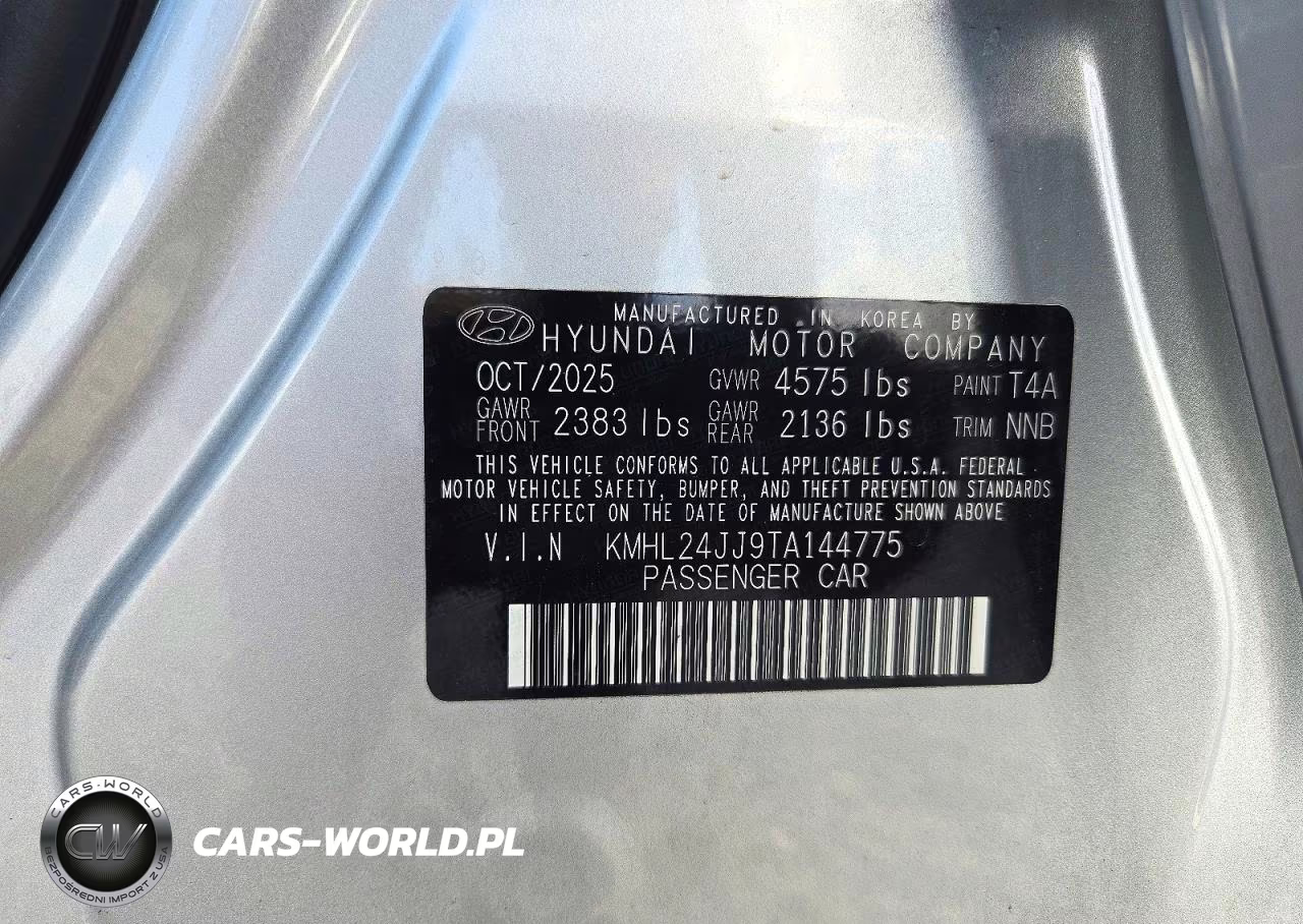 2026 Hyundai Sonata Hybrid Blue VIN:KMHL24JJ9TA144775 - 12