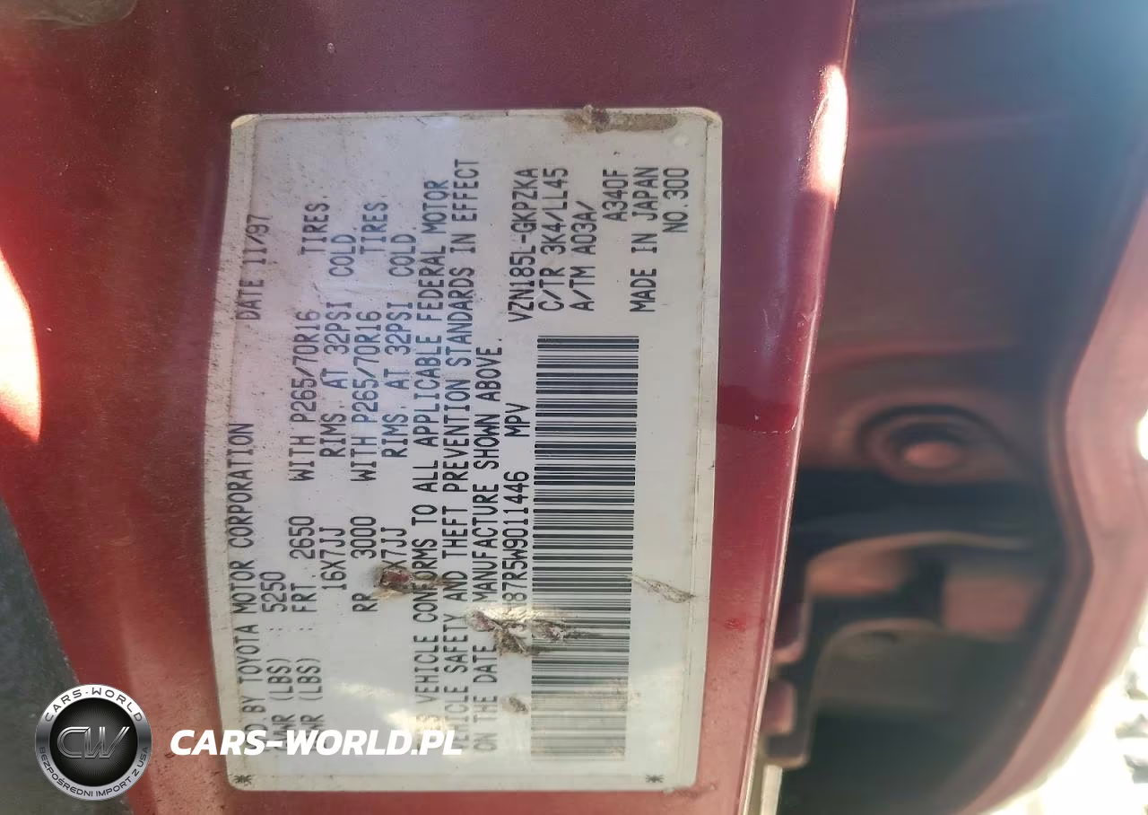 1998 Toyota 4Runner Limited VIN:JT3HN87R5W9011446 - 13
