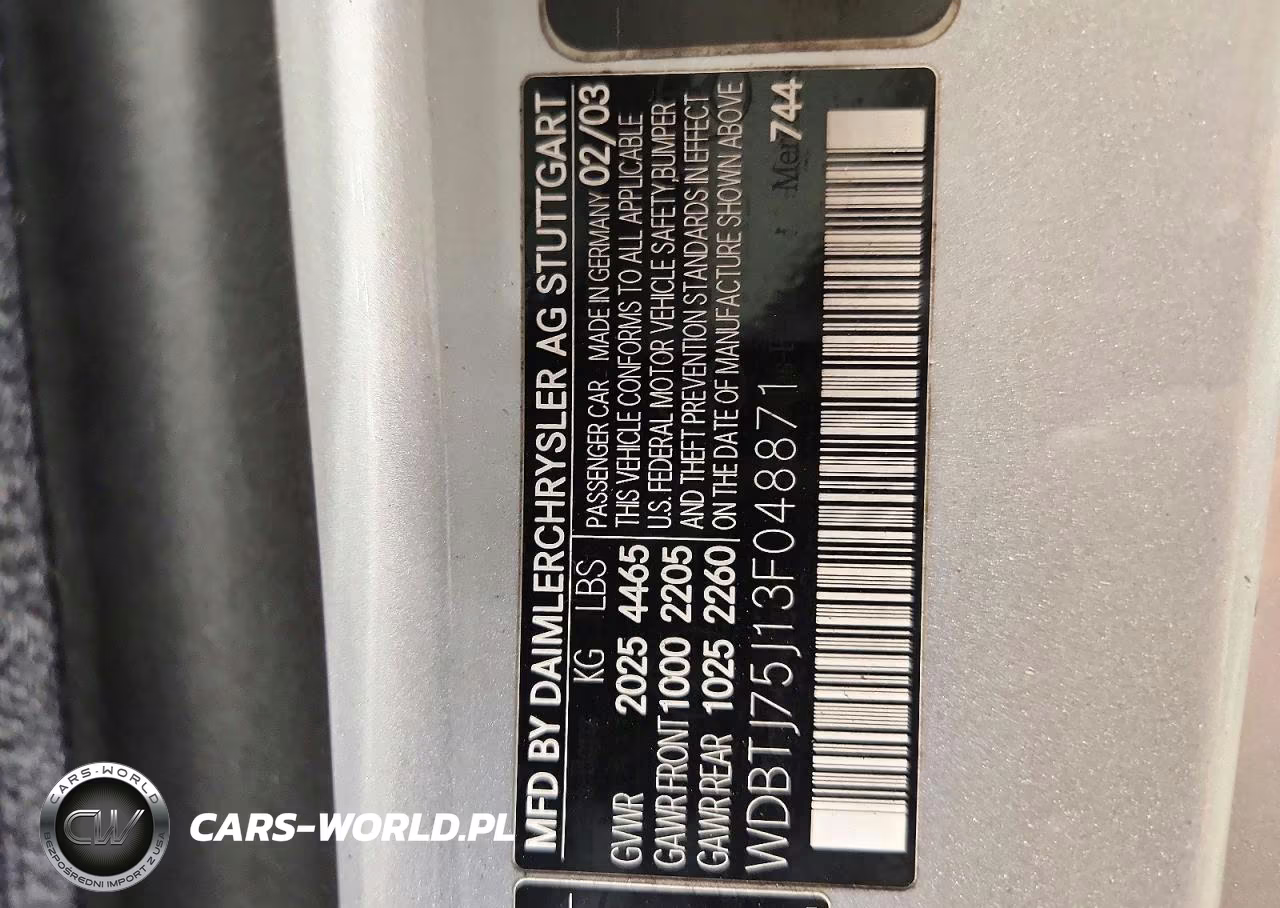 2003 Mercedes-Benz Clk 500 VIN:WDBTJ75J13F048871 - 13