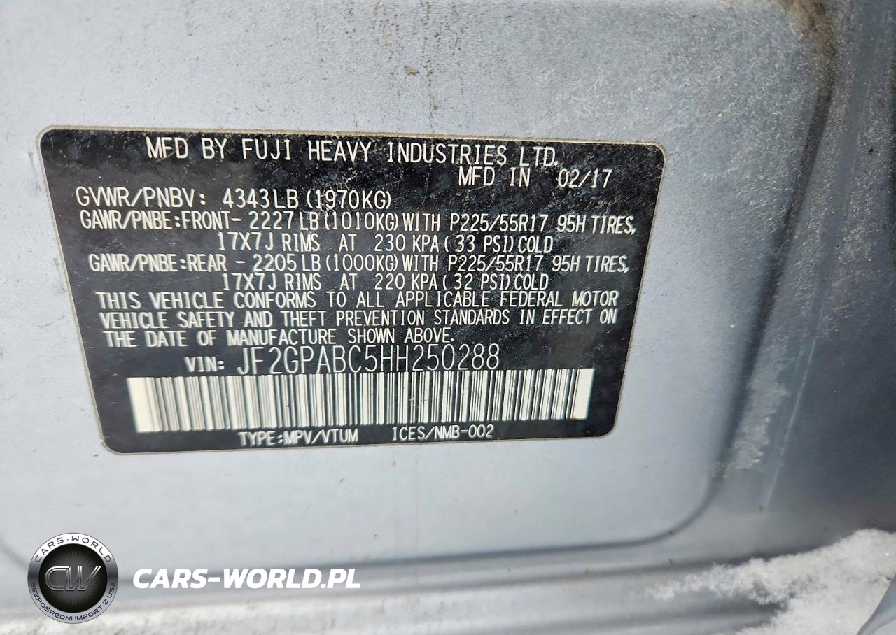 2017 Subaru Crosstrek Premium VIN:JF2GPABC5HH250288 - 13