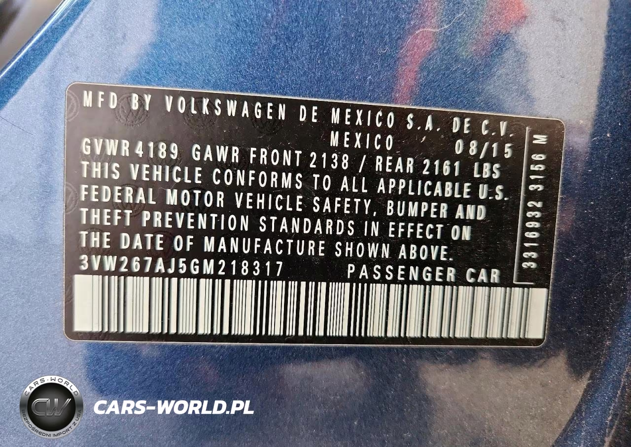 2016 Volkswagen Jetta S VIN:3VW267AJ5GM218317 - 12