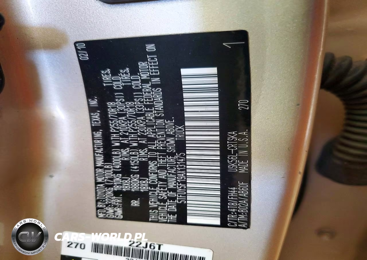 2010 Toyota Tundra Double Cab Sr5 VIN:5TFUY5F19AX131475 - 12