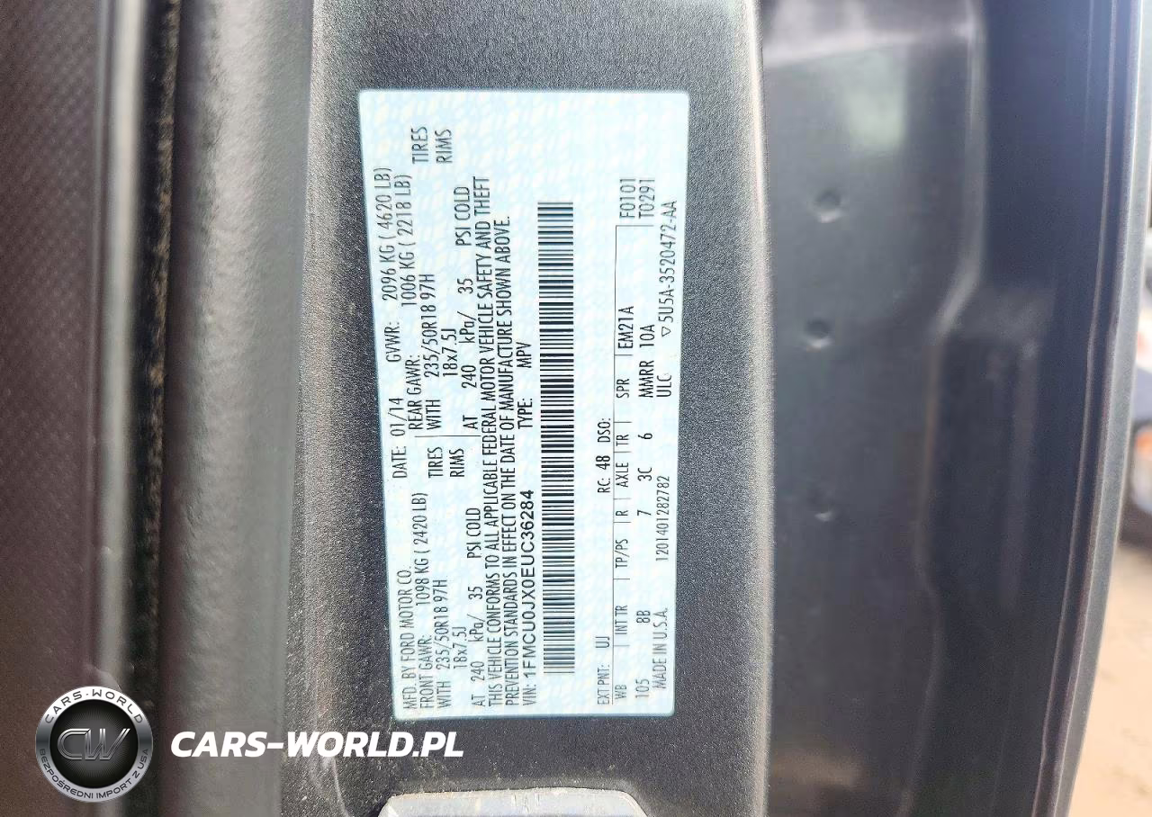 2014 Ford Escape Titanium VIN:1FMCU0JX0EUC36284 - 12
