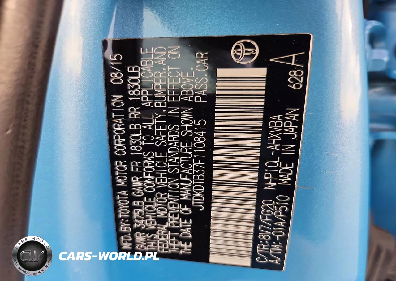 2015 Toyota Prius C Two VIN:JTDKDTB37F1108415 - 12