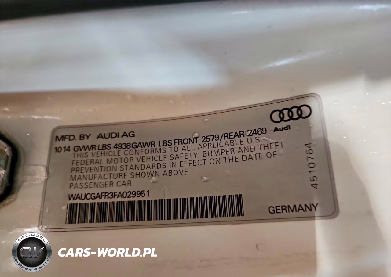 2015 Audi S5 Premium Plus VIN:WAUCGAFR3FA029951 - 12