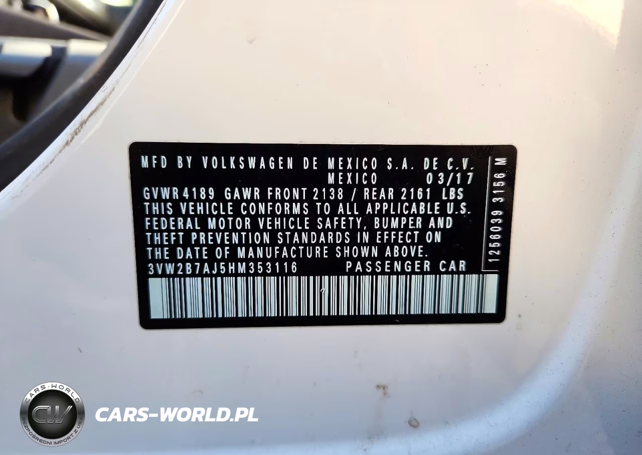 2017 Volkswagen Jetta S VIN:3VW2B7AJ5HM353116 - 12