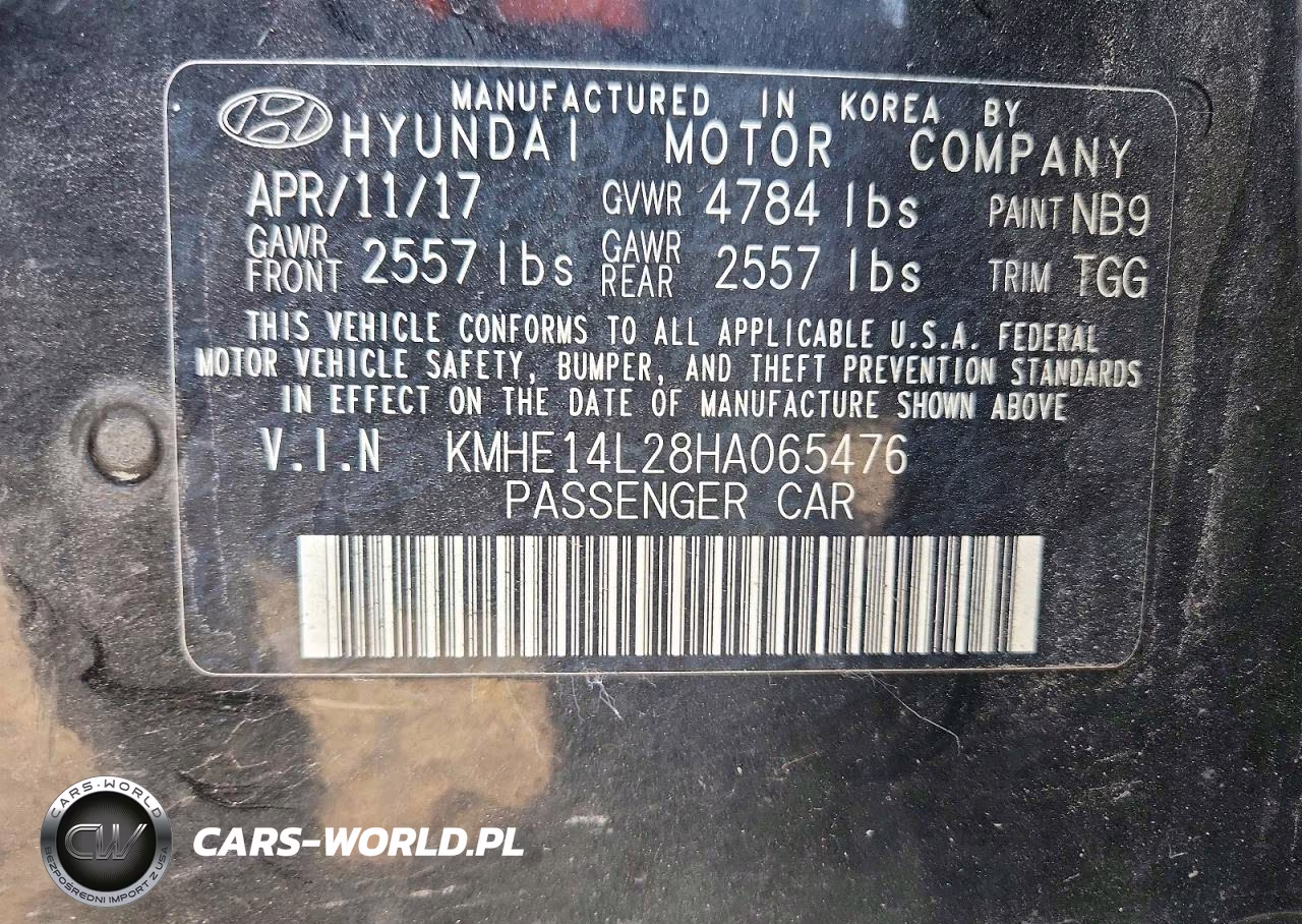 2017 Hyundai Sonata Plug-In Hybrid VIN:KMHE14L28HA065476 - 12