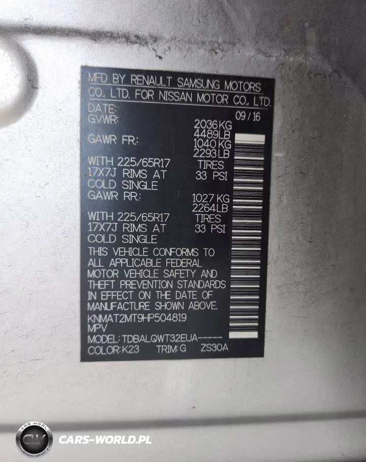2017 Nissan Rogue Sv VIN:KNMAT2MT9HP504819 - 13