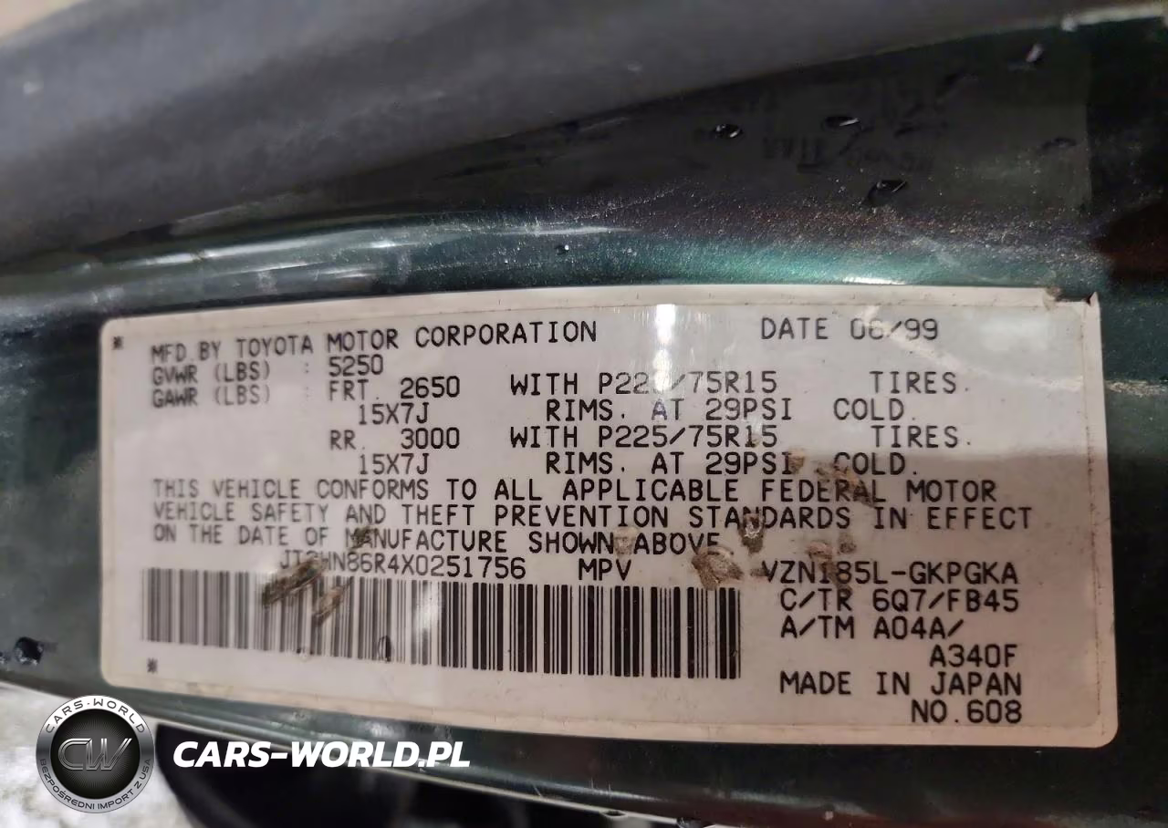 1999 Toyota 4Runner Sr5 VIN:JT3HN86R4X0251756 - 13