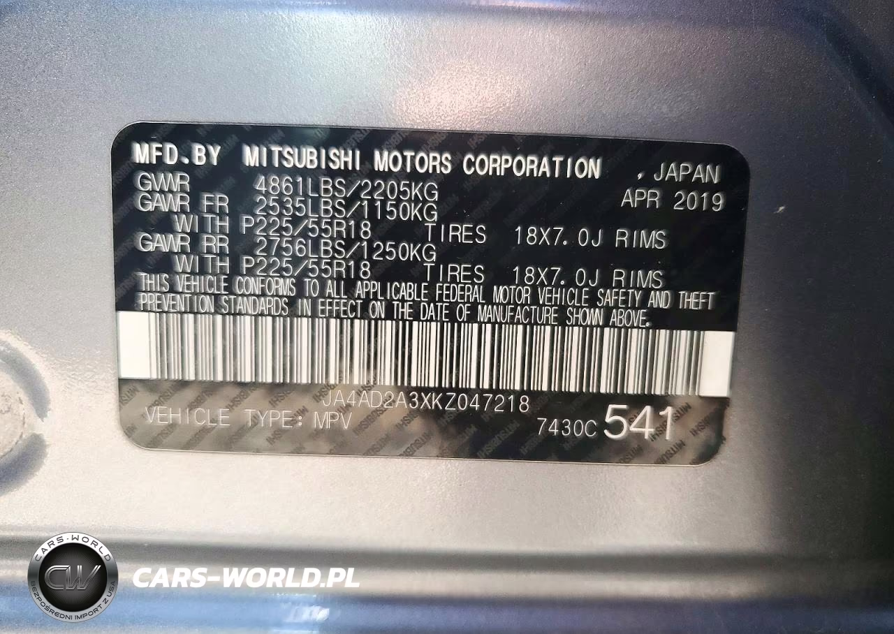 2019 Mitsubishi Outlander Es VIN:JA4AD2A3XKZ047218 - 13