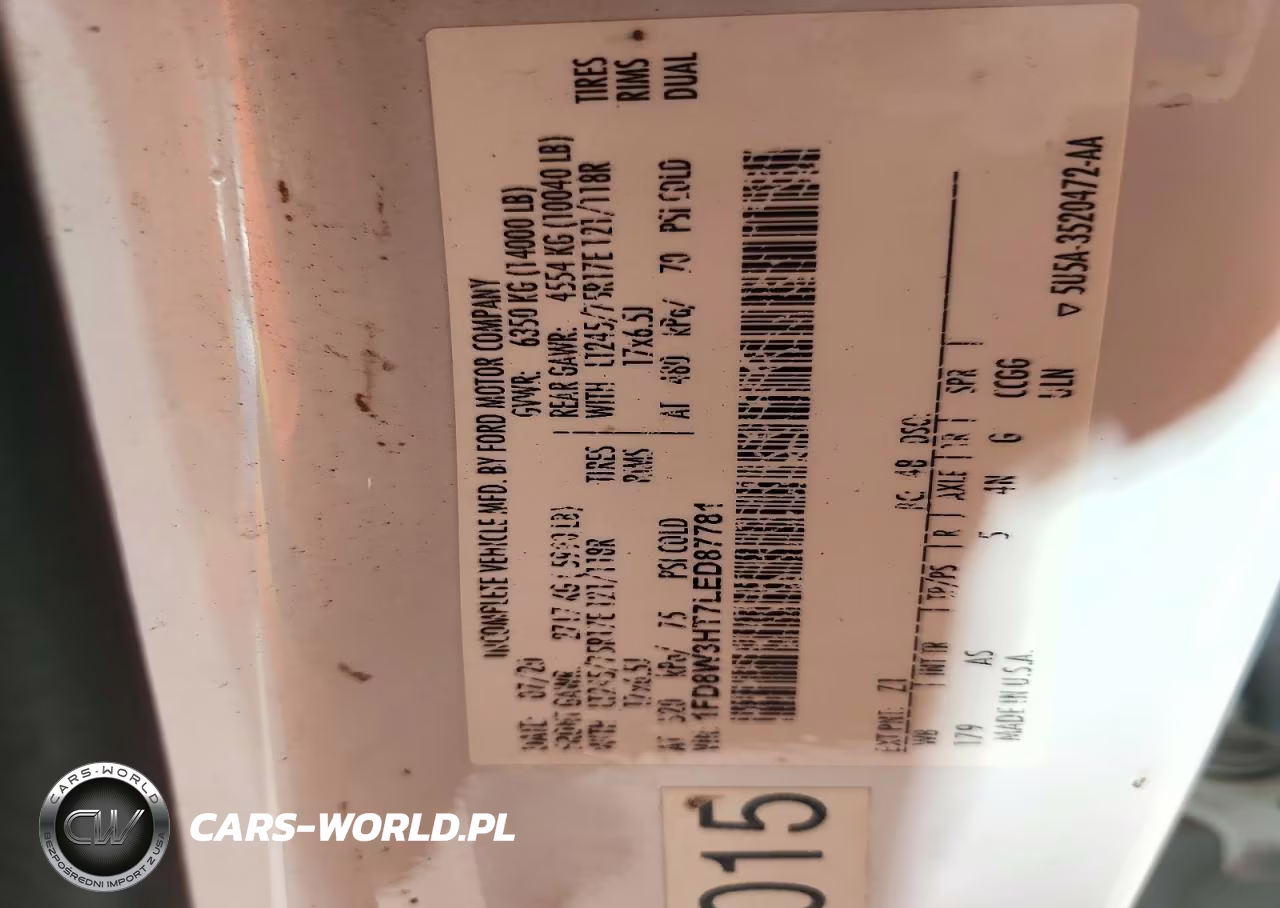 2020 Ford F350 Super Duty VIN:1FD8W3HT7LED87781 - 12