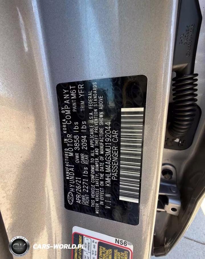 2021 Hyundai Elantra Sel VIN:KMHLM4AG3MU192044 - 10