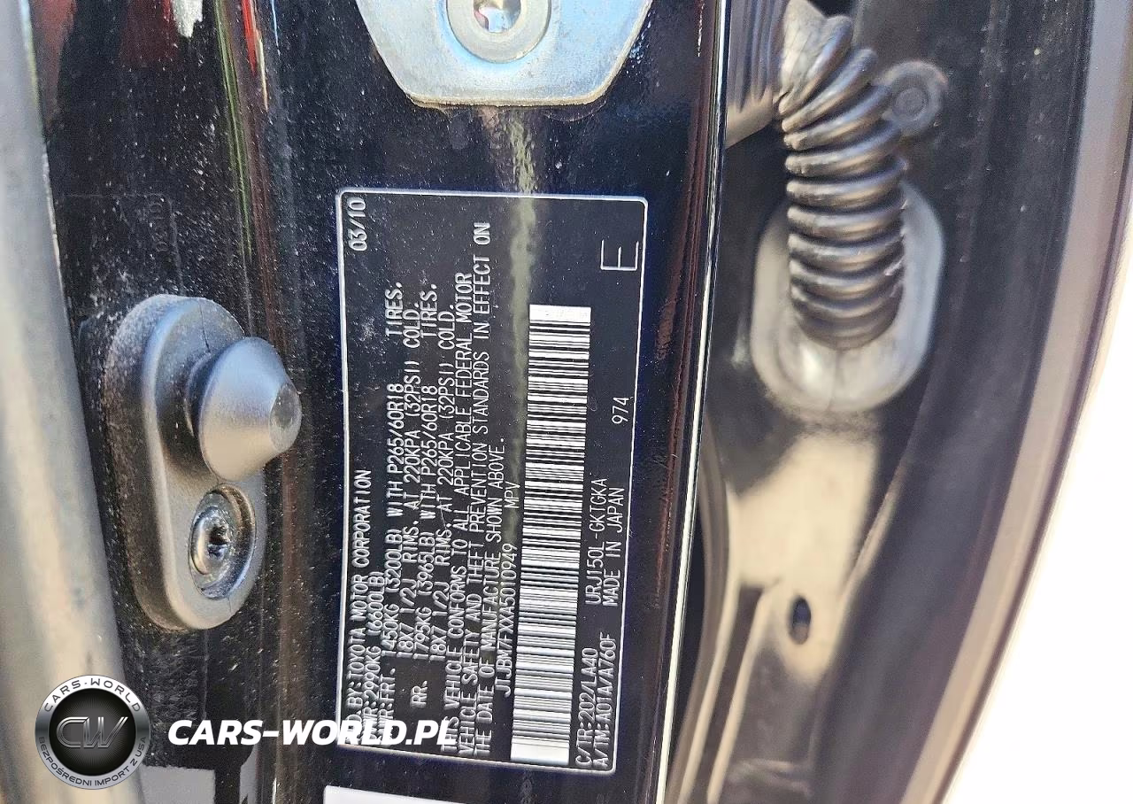 2010 Lexus Gx 460 VIN:JTJBM7FXXA5010949 - 12