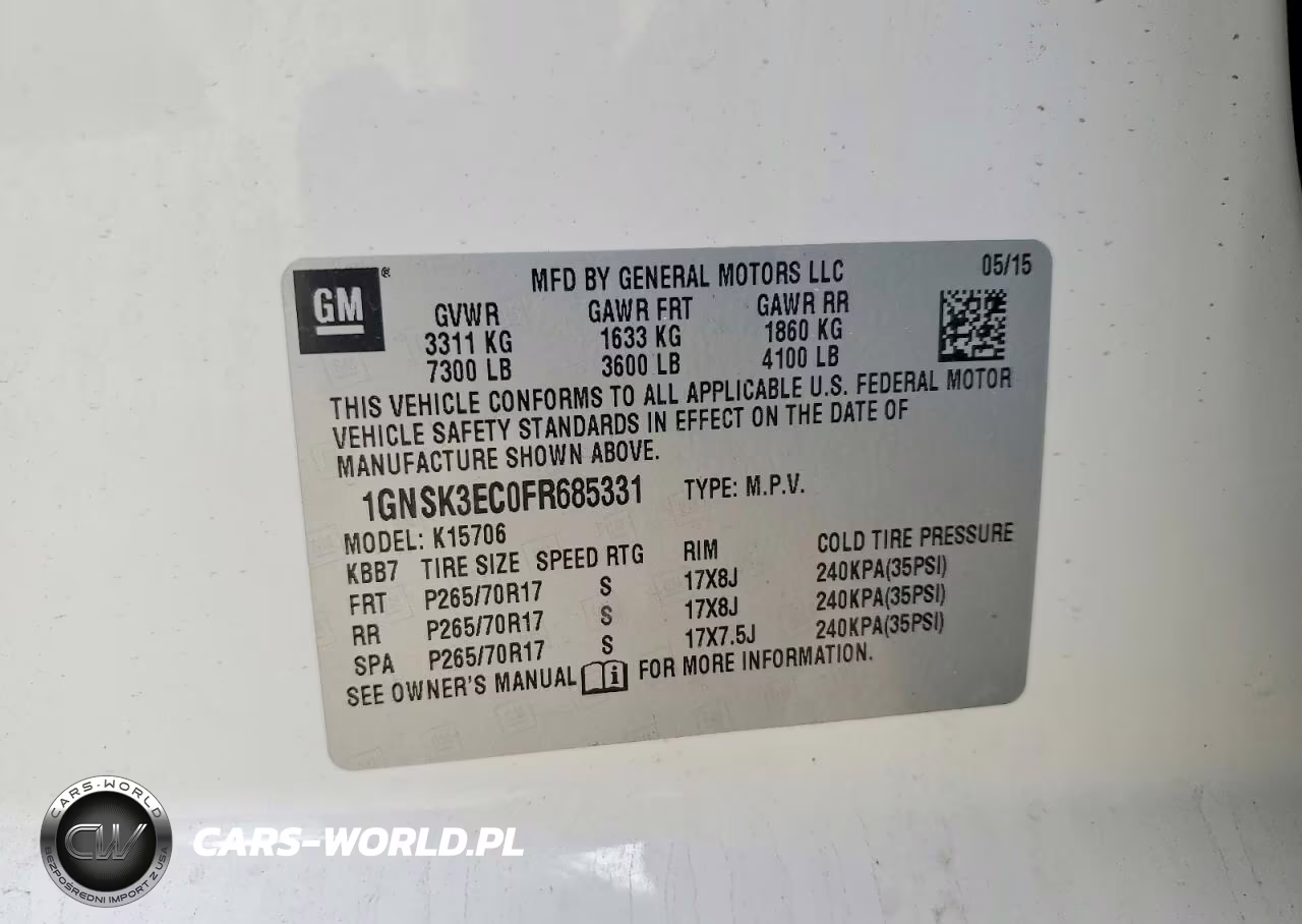 2015 Chevrolet Tahoe Special VIN:1GNSK3EC0FR685331 - 13