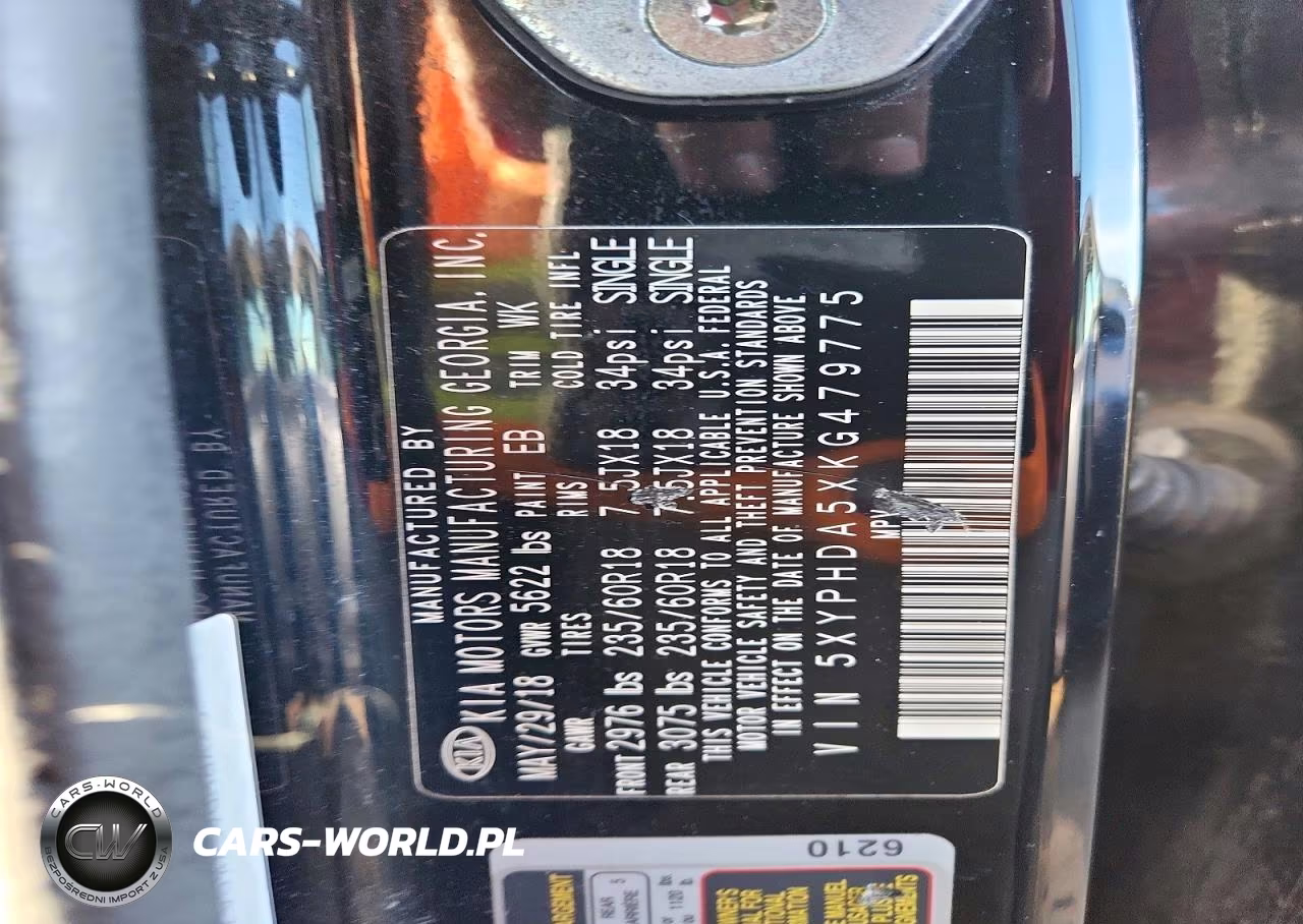 2019 Kia Sorento Ex V6 VIN:5XYPHDA5XKG479775 - 13