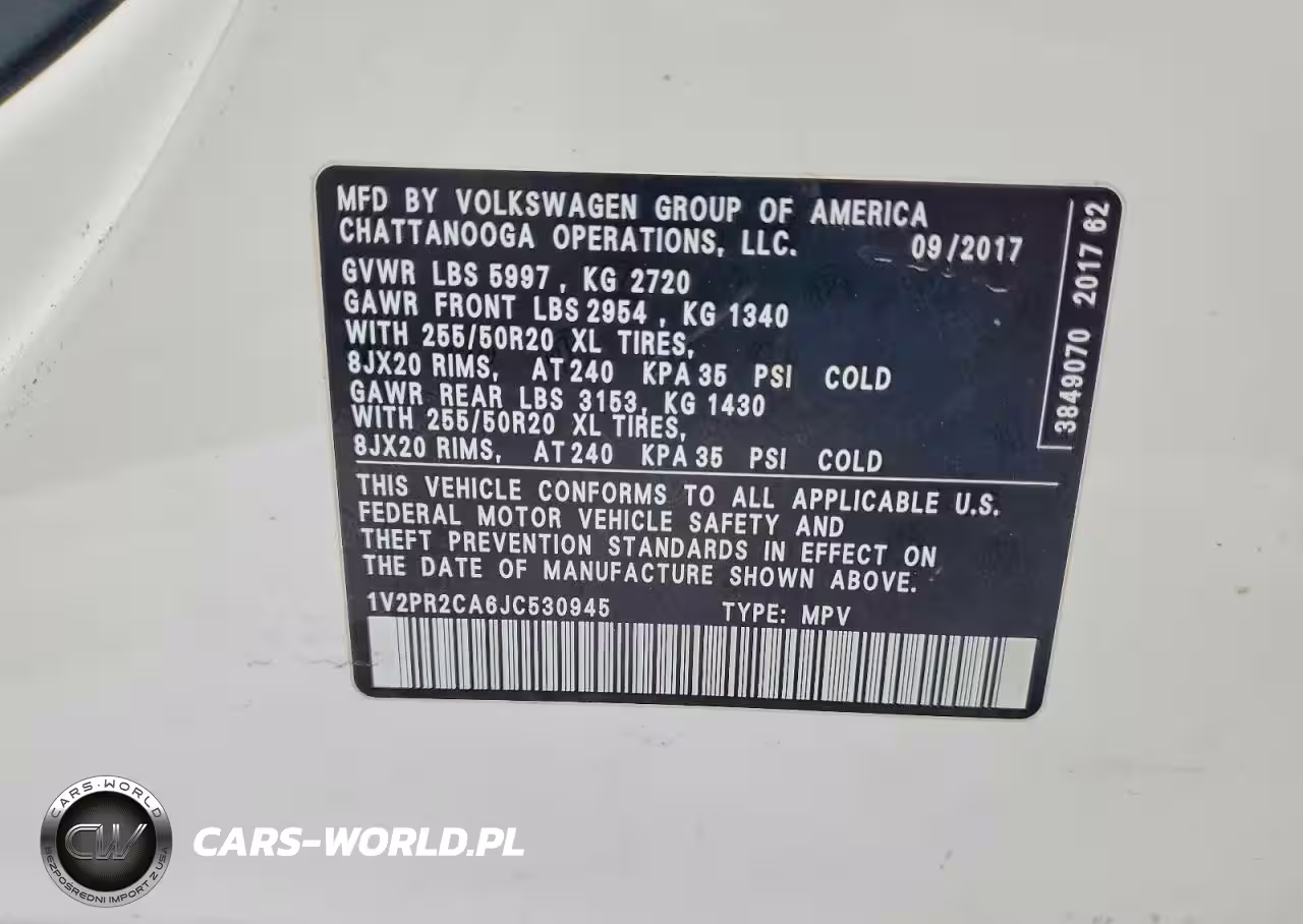 2018 Volkswagen Atlas Se VIN:1V2PR2CA6JC530945 - 13