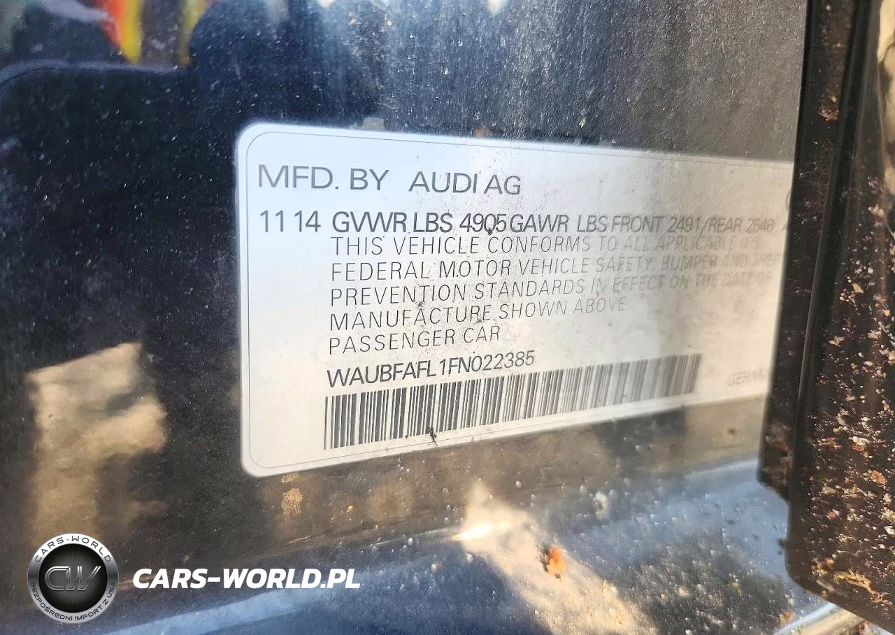2015 Audi A4 Premium VIN:WAUBFAFL1FN022385 - 12