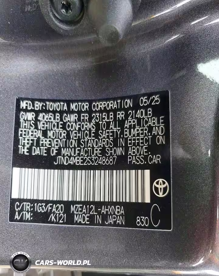 2025 Toyota Corolla Se VIN:JTND4MBE2S3248687 - 12