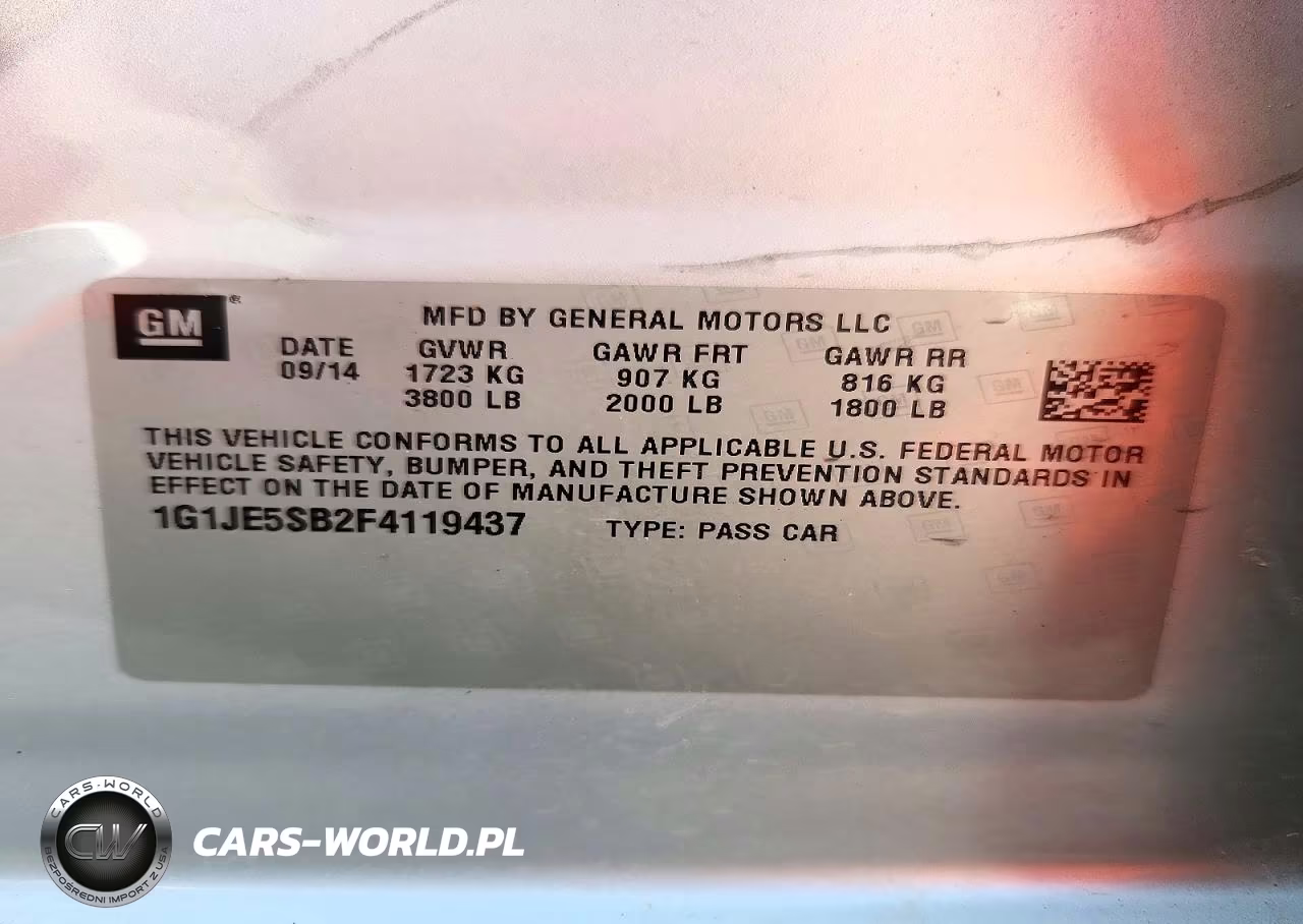 2015 Chevrolet Sonic Ltz VIN:1G1JE5SB2F4119437 - 12