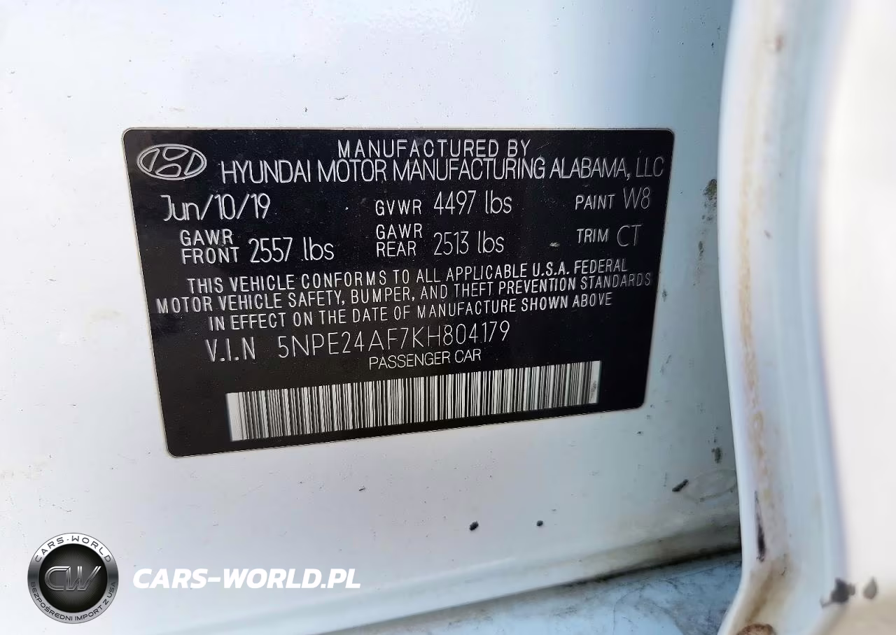 2019 Hyundai Sonata Se VIN:5NPE24AF7KH804179 - 12